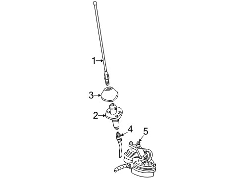 2003 Ford Explorer Sport Antenna & Radio, Horn Base Diagram for 1L2Z-18936-AA