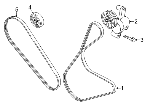 2015 Ford Edge Belts & Pulleys Serpentine Tensioner Diagram for F2GZ-6A228-B