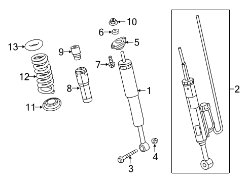 2021 Dodge Charger Shocks & Components - Rear Washer-Shock Absorber Diagram for 68245415AA