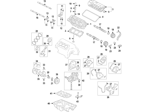 2019 Honda Odyssey Engine Parts, Mounts, Cylinder Head & Valves, Camshaft & Timing, Oil Pan, Oil Pump, Crankshaft & Bearings, Pistons, Rings & Bearings, Variable Valve Timing Rubber Assembly, Rear Engine Mounting (Acm) Diagram for 50810-THR-A02