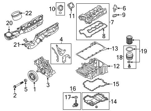 2018 BMW M6 Intake Manifold Intake Manifold System Diagram for 11617843274