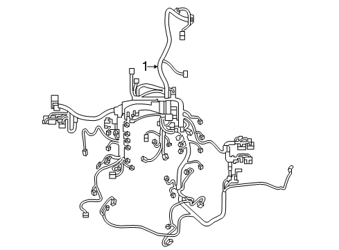 2020 Toyota Sequoia Wiring Harness Engine Harness Diagram for 82121-0C460