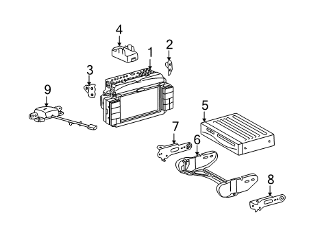 2002 Lexus LS430 Navigation System Sensor, Magnetic Field Diagram for 89641-50030