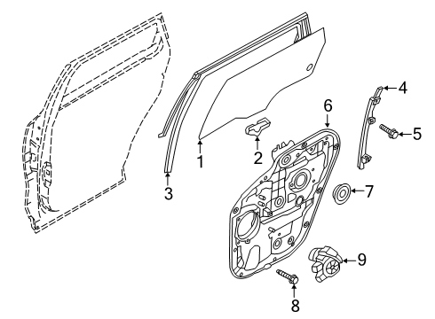 2021 Kia Telluride Rear Door Pad U Diagram for 83550S9000