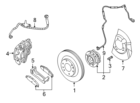 2003 Chevrolet SSR Anti-Lock Brakes Electronic Brake Control Module Assembly (Remanufacture) Diagram for 19299980