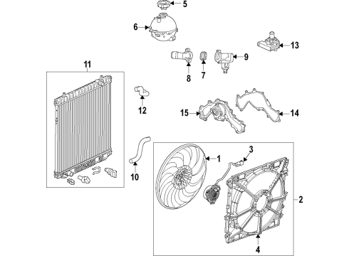 2020 Cadillac XT6 Cooling System, Radiator, Water Pump, Cooling Fan FAN ASM-ENG CLR Diagram for 84754210