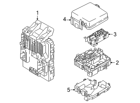 2018 Kia Sedona Fuse & Relay Pcb Block Assembly Diagram for 91950A9120