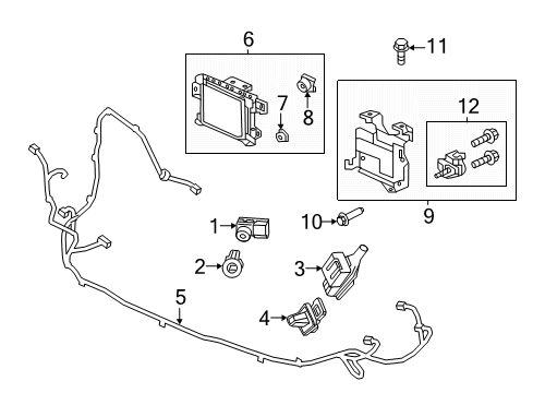 2020 Honda Passport Cruise Control COVER ASSY. *YR601P* Diagram for 39681-TX4-A01YC