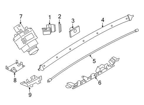 2019 BMW X2 Parking Aid ULTRASONIC SENSOR SUNSET ORA Diagram for 66206848089