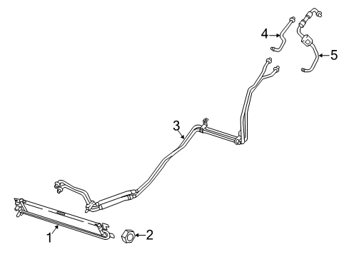 2021 Jeep Wrangler Oil Cooler TRANSLINE-Oil Cooler Pressure And Ret Diagram for 68481147AE