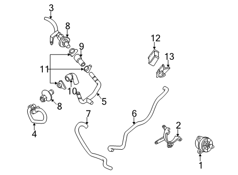 2001 Chevrolet Corvette Emission Components Air Injection Reactor Pump Diagram for 12568382