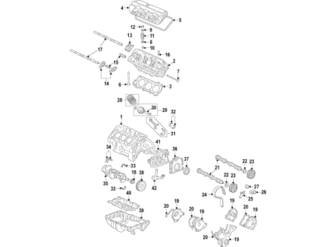 2019 Honda Ridgeline Engine Parts, Mounts, Cylinder Head & Valves, Camshaft & Timing, Oil Pan, Oil Pump, Crankshaft & Bearings, Pistons, Rings & Bearings, Variable Valve Timing Rubber Assembly, Rear Engine Mounting (Acm) Diagram for 50810-TZ5-A03