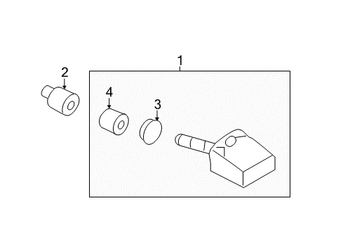 2020 Nissan Pathfinder Tire Pressure Monitoring Tire Pressure Sensor Unit Diagram for 40700-9DJ0A