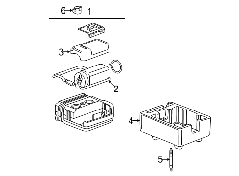 2013 Chevrolet Malibu Inflator Components Mount Stud Diagram for 11611675