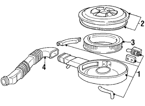 1985 Honda Accord Filters Case Assy., Air Cleaner Diagram for 17240-PD2-666