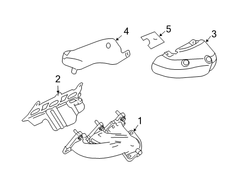 2011 Chevrolet Camaro Exhaust Manifold Exhaust Manifold Diagram for 12611640