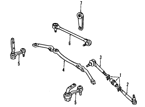 1990 GMC Safari P/S Pump & Hoses, Steering Gear & Linkage Pipe Asm-P/S Gear Outlet Diagram for 15550398