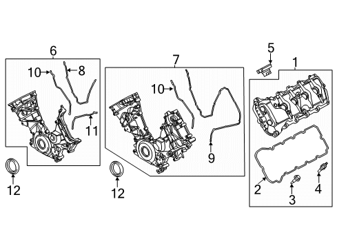 2019 Ford F-150 Valve & Timing Covers Filler Cap Diagram for F2GZ-6766-C