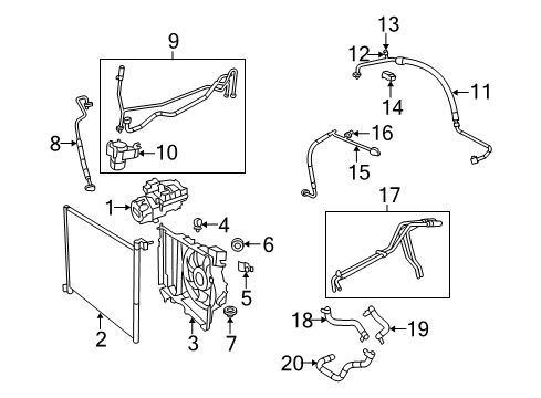 2009 Chrysler Aspen Air Conditioner Line-A/C Suction And Liquid Diagram for 68033624AA