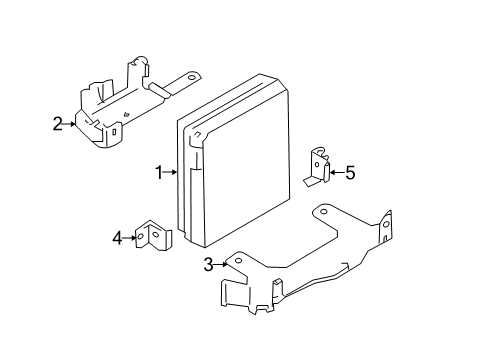 2013 Infiniti M35h Electrical Components Bracket-Module Diagram for 47895-1MG1A