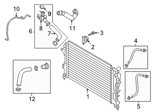 2022 Hyundai Kona Radiator & Components HOSE ASSY-OIL COOLING Diagram for 25420-J9700