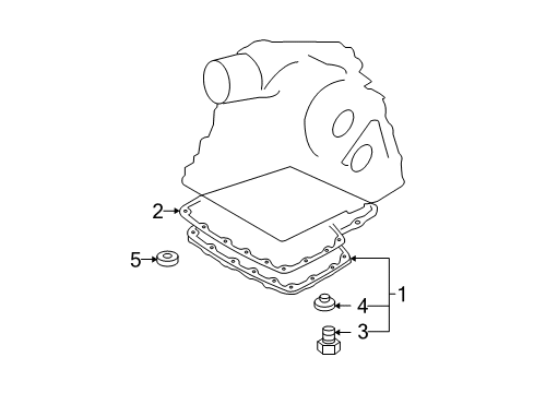 2012 Nissan Versa Automatic Transmission Pan Assy-Oil Diagram for 31390-1XB01