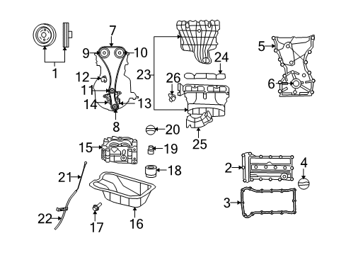 2010 Dodge Caliber Filters Air Intake Manifolds Diagram for 4884882AG