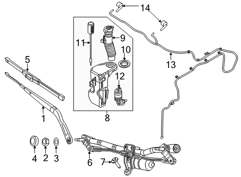 2019 Jeep Renegade Wiper & Washer Components Arm-Front WIPER Diagram for 68439797AA