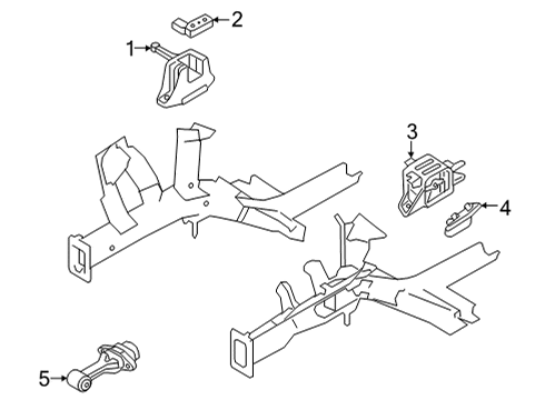 2021 Hyundai Elantra Engine & Trans Mounting Bracket-Engine MTG Support Diagram for 21825-AA200