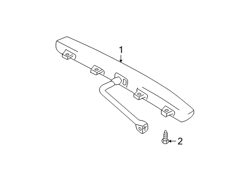 2004 Hyundai Tiburon High Mount Lamps Lamp Assembly-High Mounted Stop Diagram for 92750-2C000