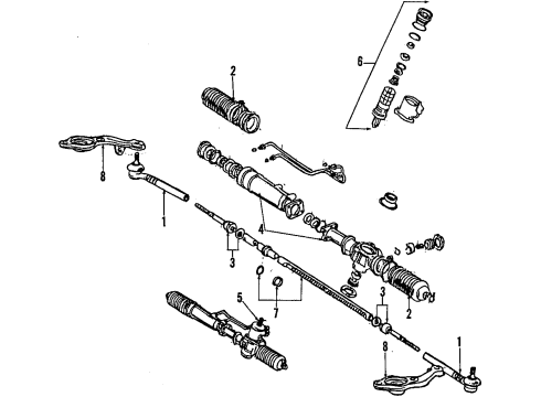 1990 Toyota Cressida Electrical Components Computer Assy, Power Steering Diagram for 89650-22130