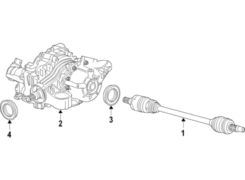 2019 Buick Regal Sportback Rear Axle, Differential, Drive Axles, Propeller Shaft Drive Shaft Diagram for 84515911