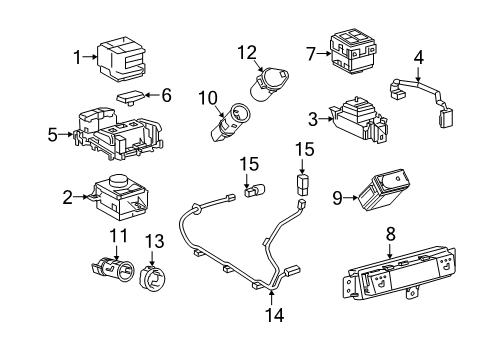 2018 Lexus RX450h Parking Brake Switch Assembly, Electrical Diagram for 84390-0E010