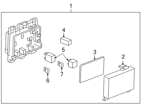 2006 Pontiac G6 Fuse & Relay Block Asm-Body & Tail Lamp Wiring Harness Junction Diagram for 15291748