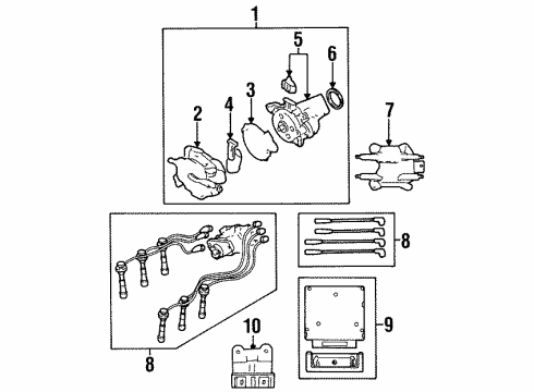 1998 Chrysler Sebring Ignition System Engine Controller Module Diagram for 4606278AH