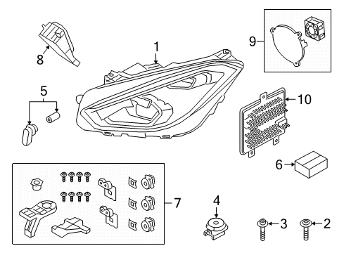 2020 BMW Z4 Headlamps LED MODULE, DAYTIME RUNNING Diagram for 63119498495