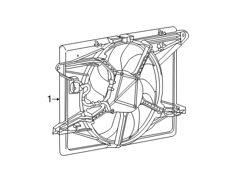 2021 Chrysler Pacifica Cooling System, Radiator, Water Pump, Cooling Fan Fan-Fan Diagram for 68457956AB