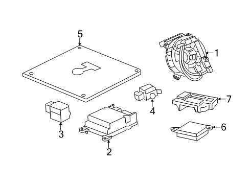 2012 Chevrolet Caprice Air Bag Components Driver Air Bag Diagram for 92263876