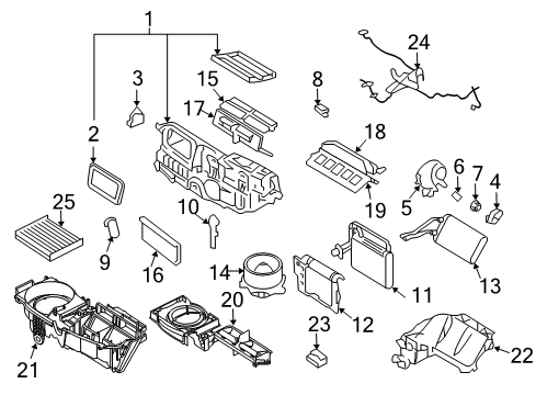 2011 Ford Fusion Blower Motor & Fan Wire Harness Diagram for AE5Z-19D887-CA