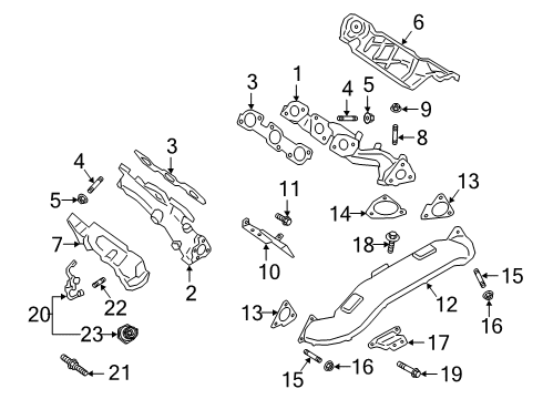 2018 Ford F-150 Exhaust Manifold Manifold Gasket Diagram for HL3Z-9448-B