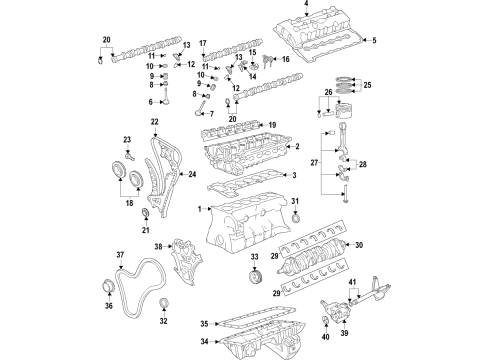 2017 BMW 540i Engine Parts, Mounts, Cylinder Head & Valves, Camshaft & Timing, Variable Valve Timing, Oil Pan, Oil Pump, Balance Shafts, Crankshaft & Bearings, Pistons, Rings & Bearings Gearbox Mount Diagram for 22326862575