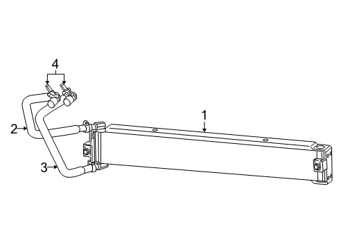 2008 Chrysler PT Cruiser Trans Oil Cooler COOLR Pkg-Auxiliary Trans Oil Diagram for 5142920AA