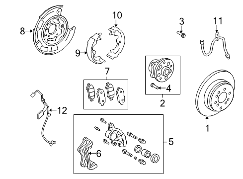 2014 Toyota Venza Rear Brakes Brake Hose Diagram for 90947-A2086