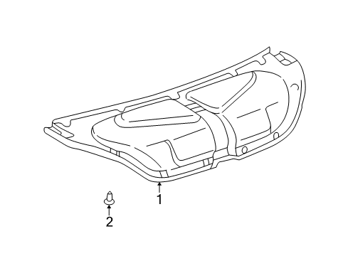 2003 Toyota Solara Interior Trim - Trunk Lid Cover, Luggage Compartment Door Diagram for 64719-06030-C0