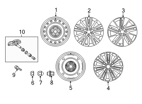 2018 Toyota Corolla Wheels Wheel, Alloy Diagram for 42611-02M90