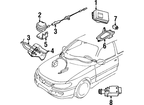 2000 Cadillac Catera Cruise Control System Module Asm, Trans Control Diagram for 96041657