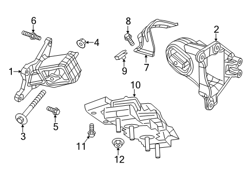 2015 Jeep Wrangler Engine & Trans Mounting Nut-Hexagon Diagram for 6508169AA