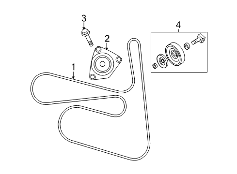 2011 Nissan Sentra Belts & Pulleys Alternator Belt Diagram for 11720-ET00A