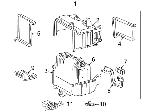 2001 Toyota Corolla Air Conditioner Resistor Diagram for 87138-12140