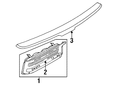 1990 Buick LeSabre Tail Lamps Lamp Asm-Combination Rear (LH) Diagram for 5975667